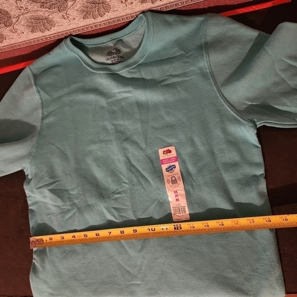 Fruit of the Loom Crew Scuba Blue Sweatshirt Womens Size M NWT - Picture 6 of 9